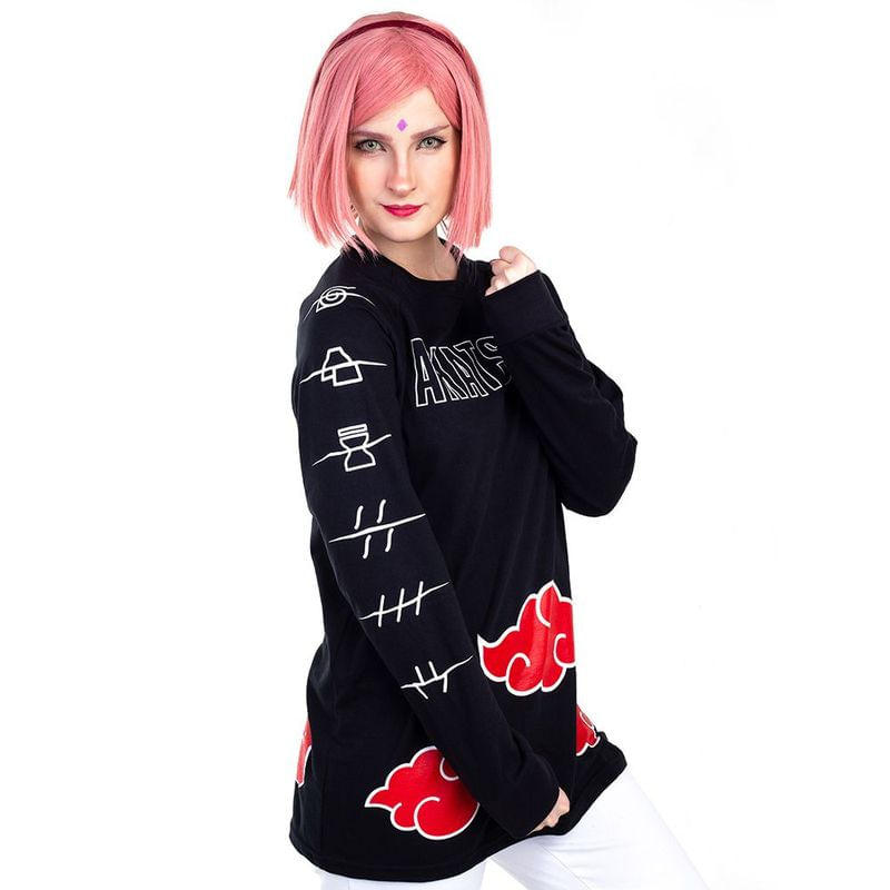 Camiseta Naruto Akatsuki Manga Longa - Centro Fashion